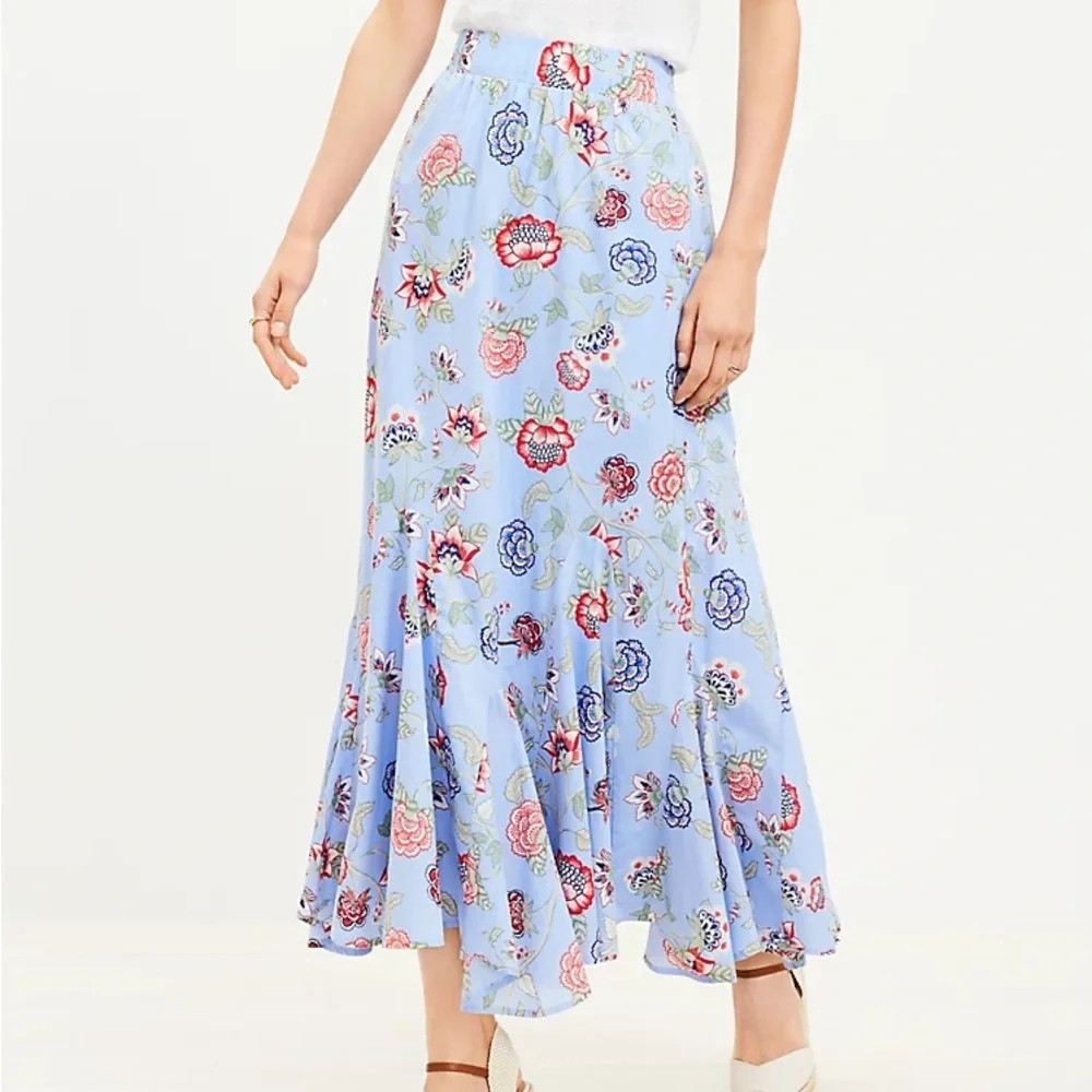 loft Petite Floral Godet Midi Skirt - Picture 1 of 1